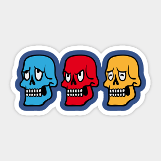 THREE SKULLS Sticker